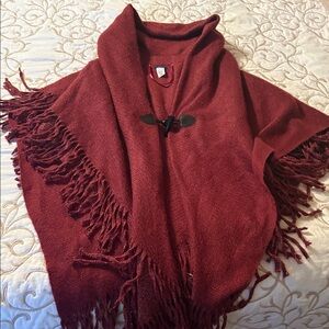 Apt. 9 Red Cape with Fringe
